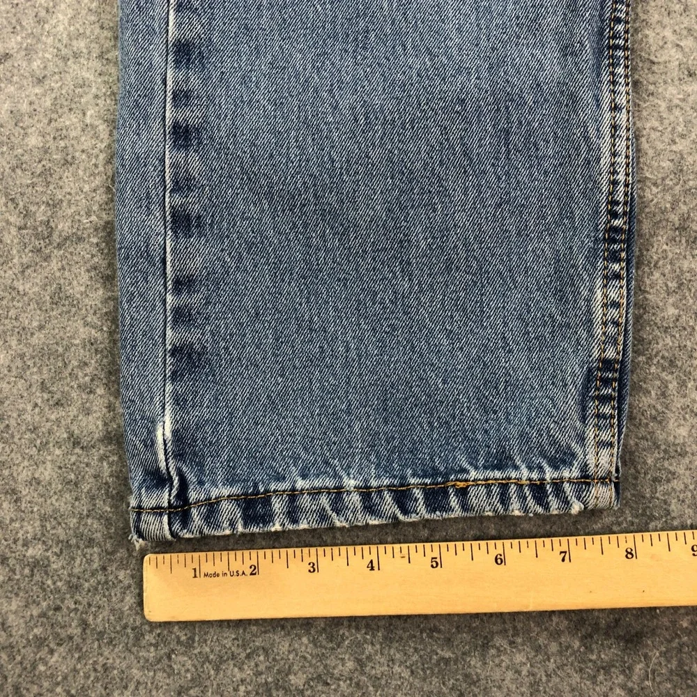 Levis 505 Mens Jeans 36x34 (fits 36x32) Relaxed Straight Leg Blue Medium Wash